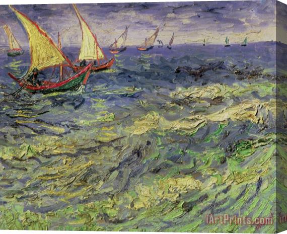 Vincent van Gogh Seascape At Saintes-maries 1888 Stretched Canvas Painting / Canvas Art