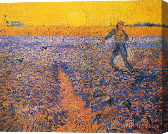 Vincent van Gogh Sower at Sunset Ii Stretched Canvas Painting / Canvas Art