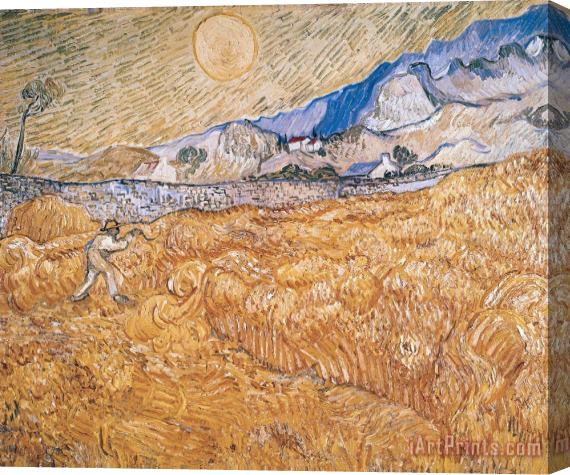 Vincent van Gogh The Harvester Stretched Canvas Painting / Canvas Art