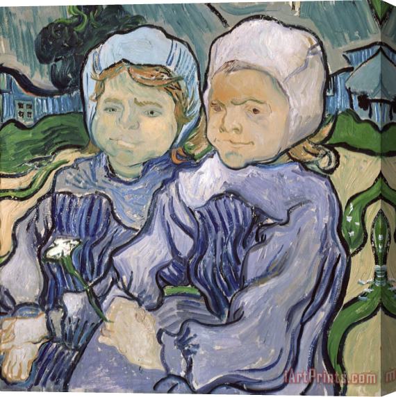 Vincent van Gogh Two Little Girls Stretched Canvas Print / Canvas Art