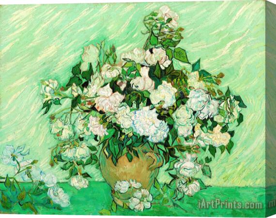 Vincent van Gogh Vase with Roses Stretched Canvas Painting / Canvas Art