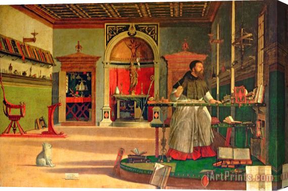 Vittore Carpaccio Vision Of St. Augustine Stretched Canvas Print / Canvas Art