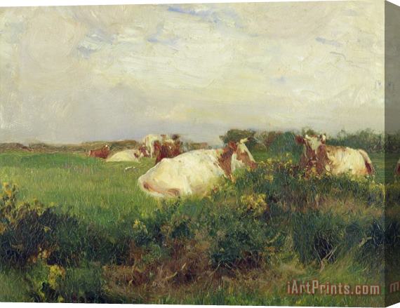 Walter Frederick Osborne Cows in Field Stretched Canvas Painting / Canvas Art