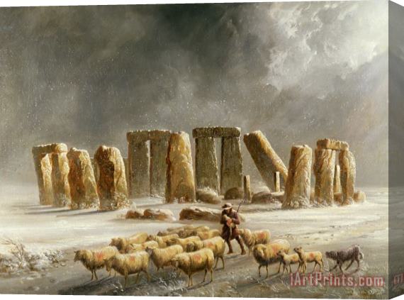 Walter Williams Stonehenge in Winter Stretched Canvas Print / Canvas Art