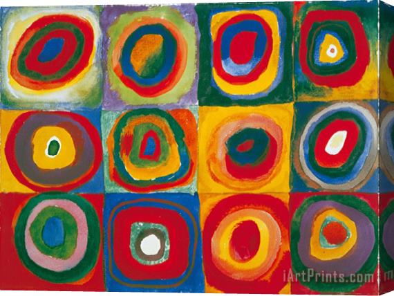 Wassily Kandinsky Colour Study Squares And Concentric Circles Stretched Canvas Print / Canvas Art