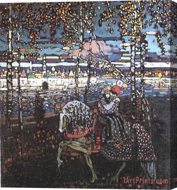 Wassily Kandinsky Couple Riding 1906 Stretched Canvas Painting / Canvas Art