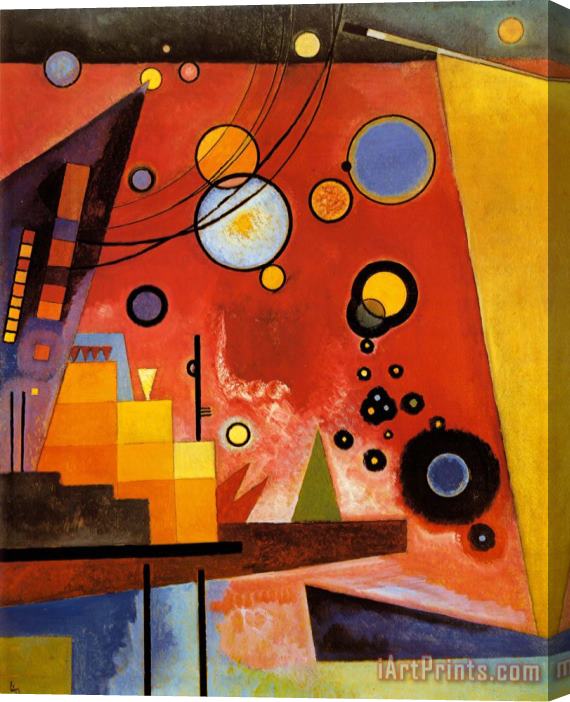 Wassily Kandinsky Heavy Red Stretched Canvas Print / Canvas Art