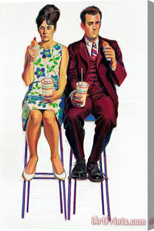 Wayne Thiebaud Eating Figures (quick Snack), 1963 Stretched Canvas Print / Canvas Art