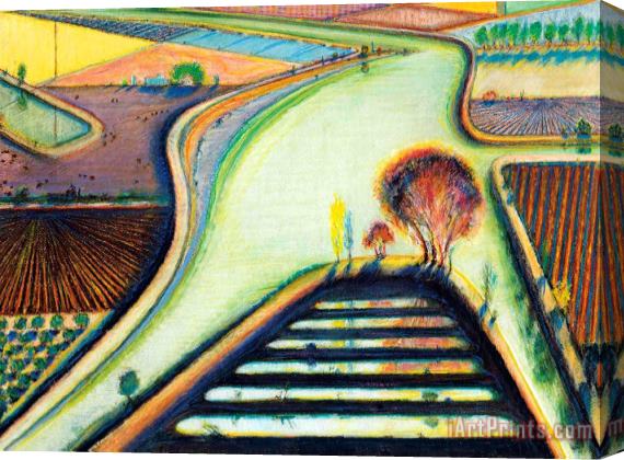 Wayne Thiebaud Levees And Dikes (green River Turn), 2000 Stretched Canvas Painting / Canvas Art