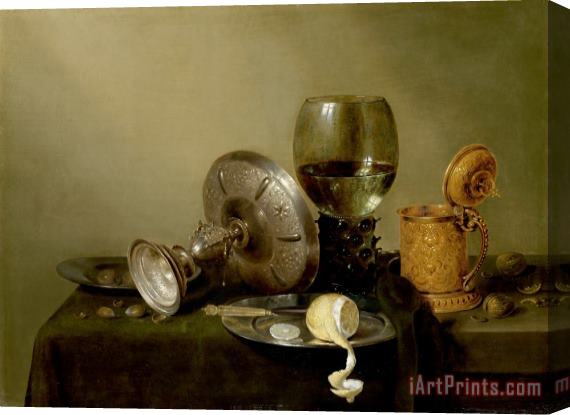 Willem Claesz Heda Still Life with Gilt Beer Tankard Stretched Canvas Print / Canvas Art