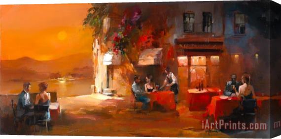 willem haenraets Dinner for Two I Stretched Canvas Print / Canvas Art