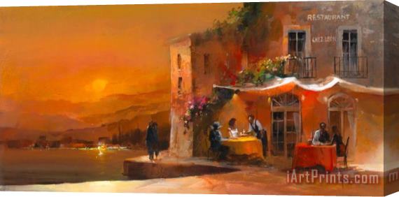 willem haenraets Dinner for Two Ii Stretched Canvas Painting / Canvas Art