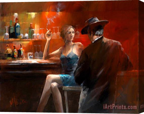 willem haenraets Evening in The Bar Ii Stretched Canvas Painting / Canvas Art