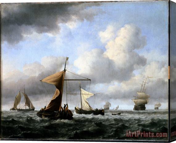 Willem van de Velde A Brisk Breeze Stretched Canvas Print / Canvas Art