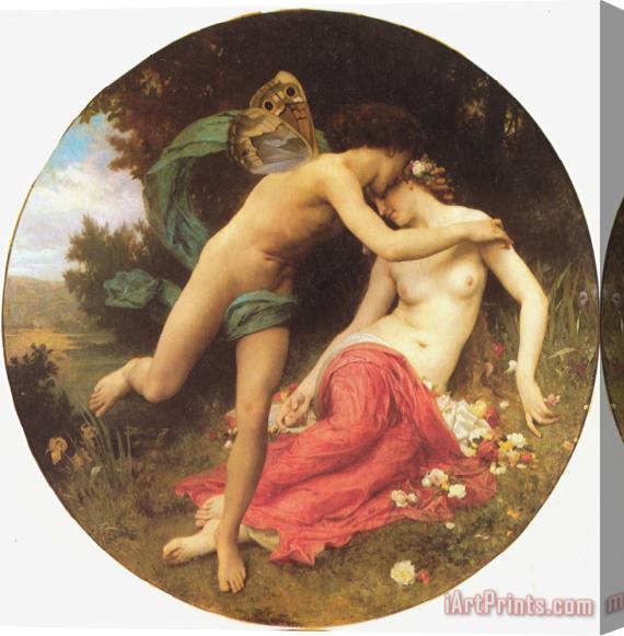 William Adolphe Bouguereau Flora And Zephyr (1875) Stretched Canvas Painting / Canvas Art