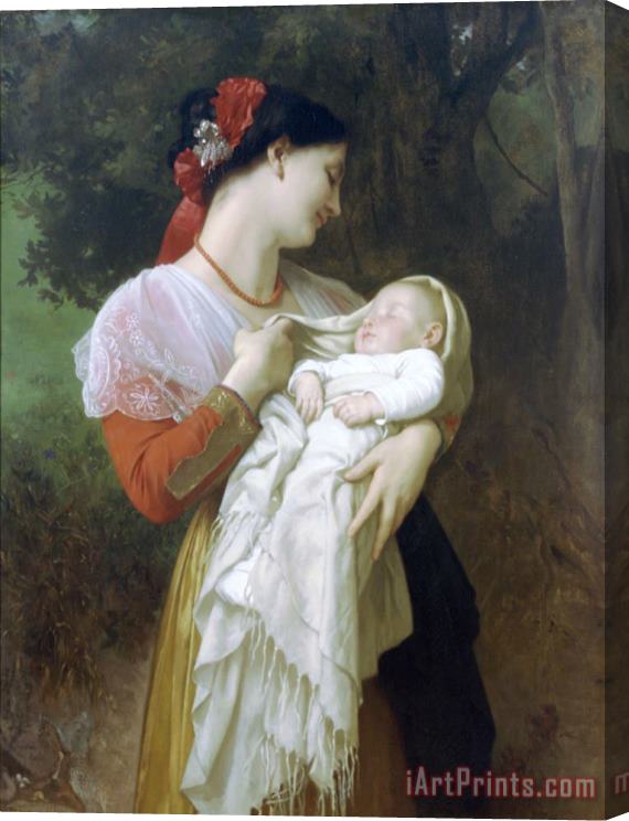 William Adolphe Bouguereau Maternal Admiration Stretched Canvas Painting / Canvas Art