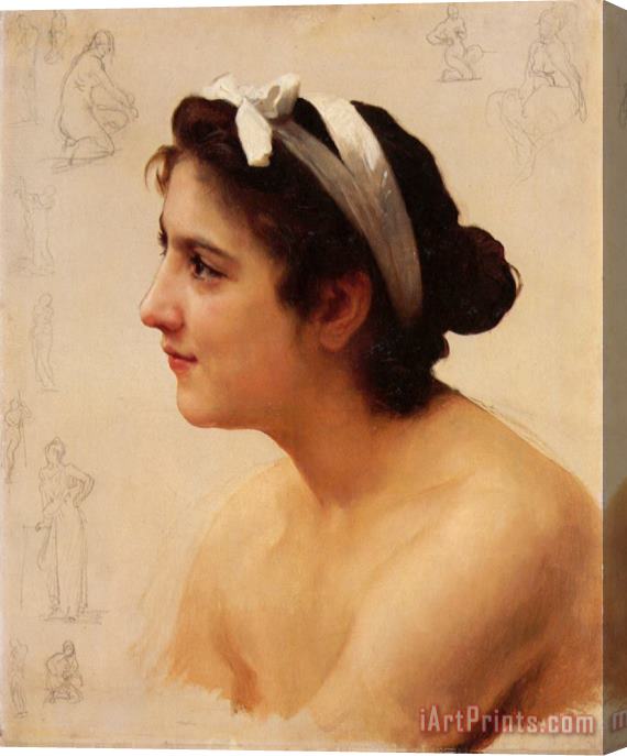 William Adolphe Bouguereau Study of a Woman for Offering to Love Stretched Canvas Painting / Canvas Art