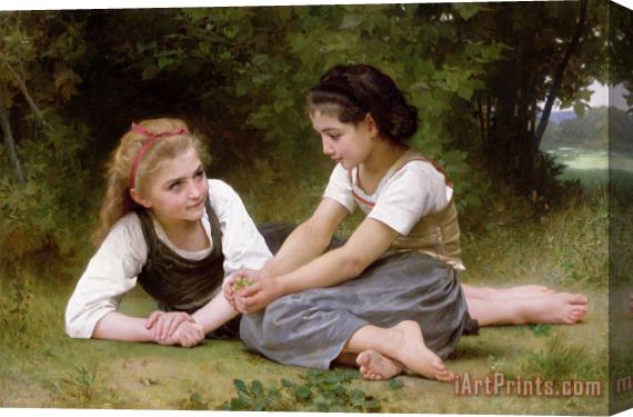 William Adolphe Bouguereau The Nut Gatherers Stretched Canvas Painting / Canvas Art