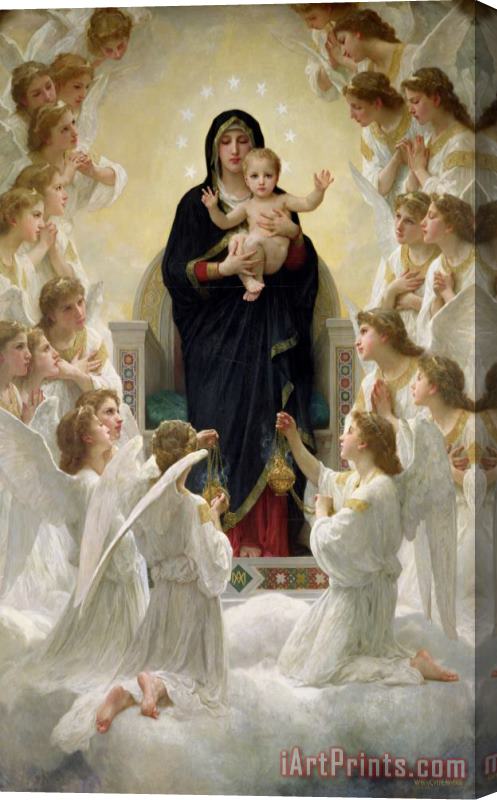William Adolphe Bouguereau The Virgin with Angels Stretched Canvas Print / Canvas Art