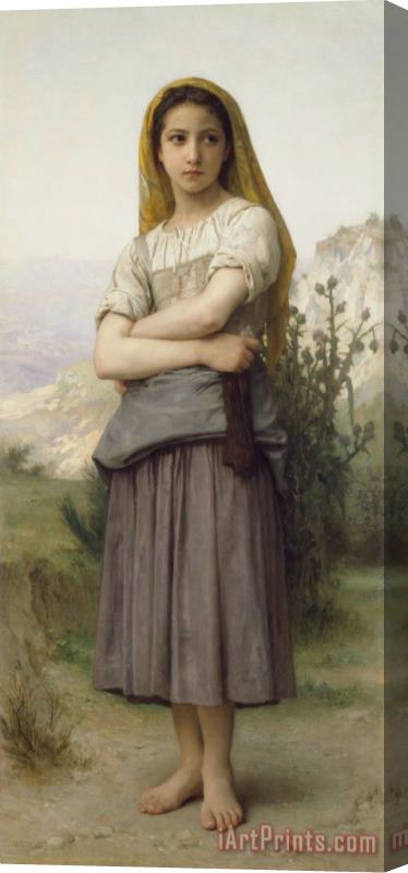 William Adolphe Bouguereau Young Girl Adjusted Stretched Canvas Print / Canvas Art