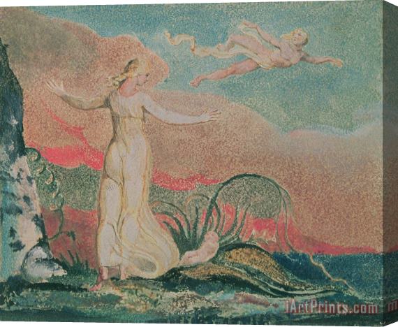William Blake Thel in the Vale of Har Stretched Canvas Print / Canvas Art