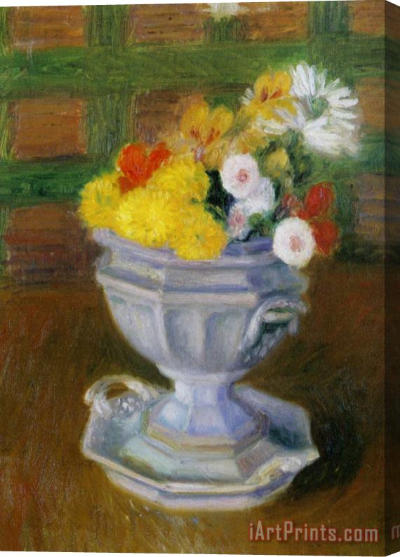 William Glackens Flowers in an Ironstone Urn Stretched Canvas Print / Canvas Art