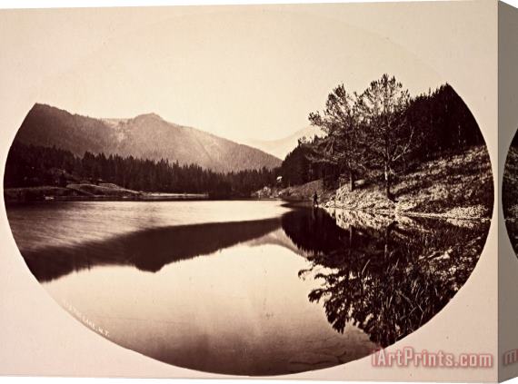 William Henry Jackson  Mystic Lake. Stretched Canvas Print / Canvas Art