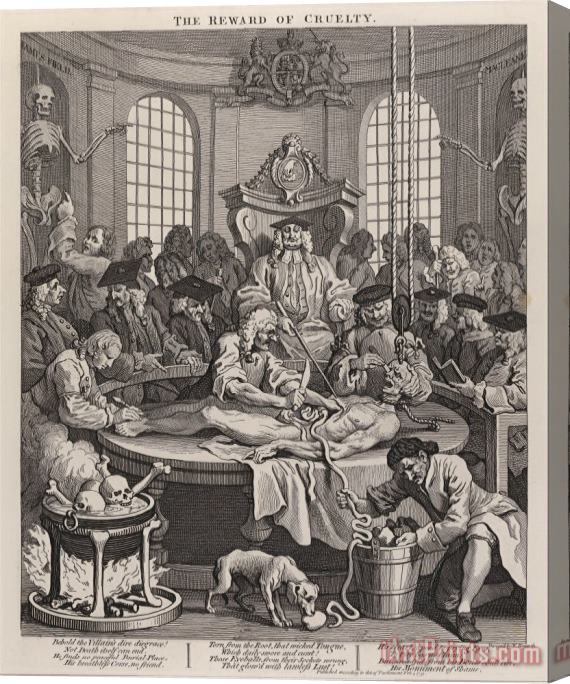 William Hogarth The Fourth Stage of Cruelty The Reward of Cruelty Stretched Canvas Print / Canvas Art
