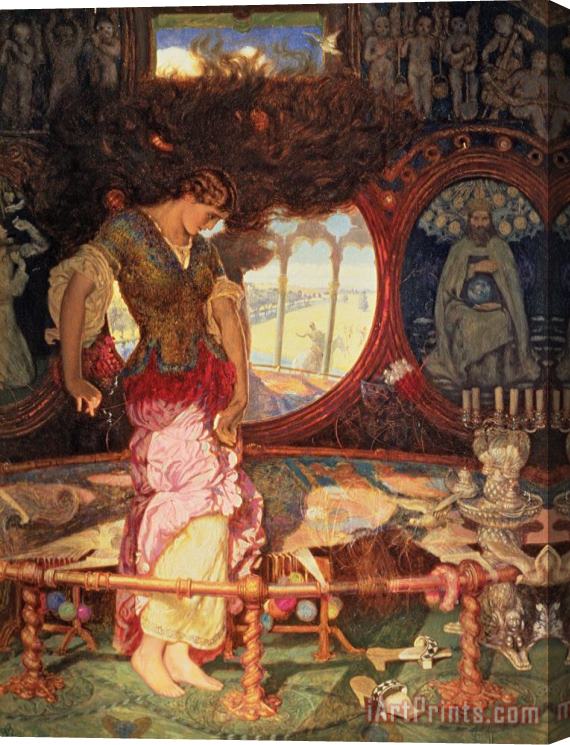 William Holman Hunt The Lady of Shalott Stretched Canvas Painting / Canvas Art