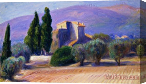 William James Glackens Farm House In Provence Stretched Canvas Painting / Canvas Art