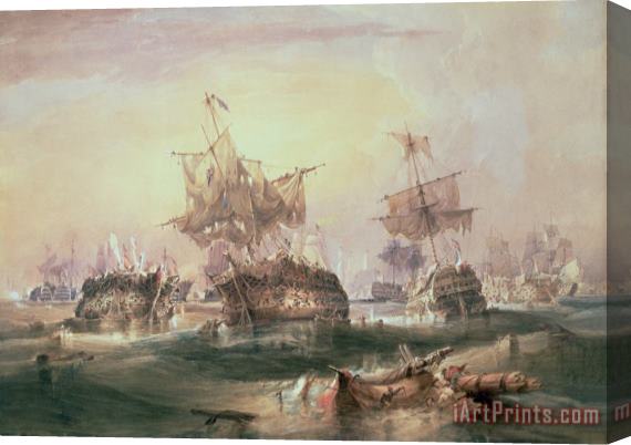 William John Huggins Battle Of Trafalgar Stretched Canvas Print / Canvas Art