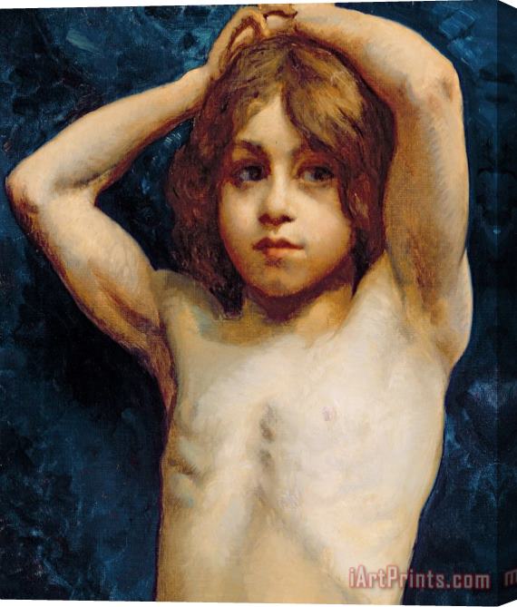 William John Wainwright Study Of A Young Boy Stretched Canvas Painting / Canvas Art