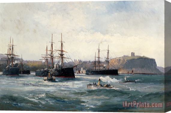 William Lionel Wyllie The Channel Fleet off Scarborough Stretched Canvas Print / Canvas Art