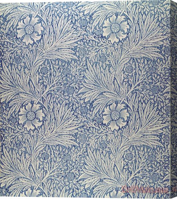 William Morris Marigold wallpaper design Stretched Canvas Print / Canvas Art