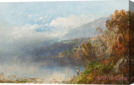William Sonntag Autumn on the Androscoggin Stretched Canvas Print / Canvas Art