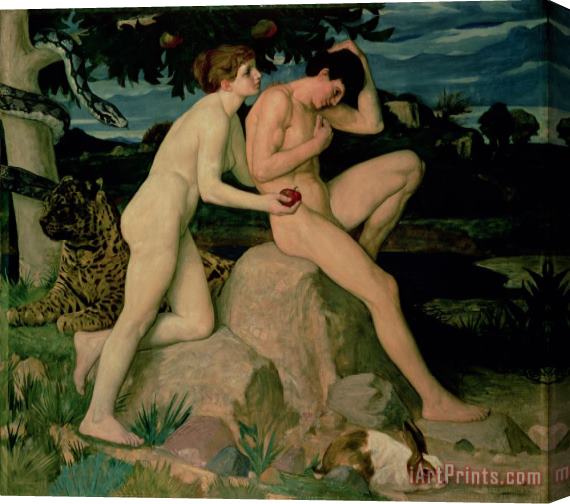 William Strang Adam and Eve Stretched Canvas Print / Canvas Art