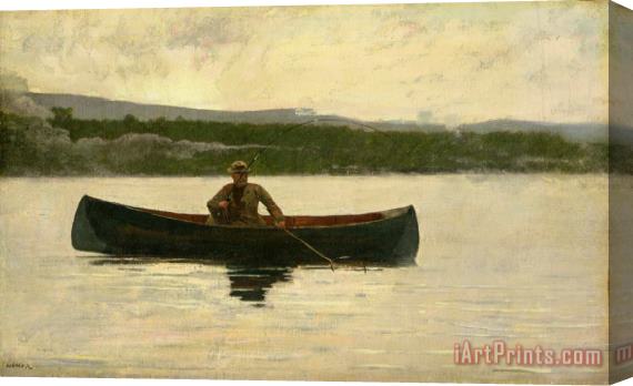 Winslow Homer Playing a Fish Stretched Canvas Painting / Canvas Art