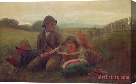 Winslow Homer The Watermelon Boys Stretched Canvas Painting / Canvas Art