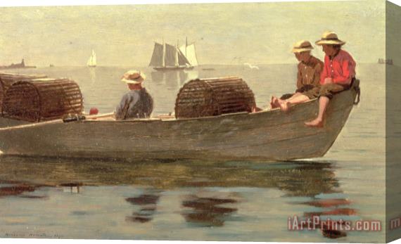 Winslow Homer Three Boys in a Dory Stretched Canvas Painting / Canvas Art