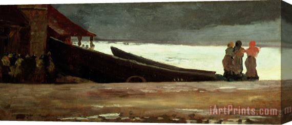 Winslow Homer Watching a Storm on the English Coast Stretched Canvas Print / Canvas Art