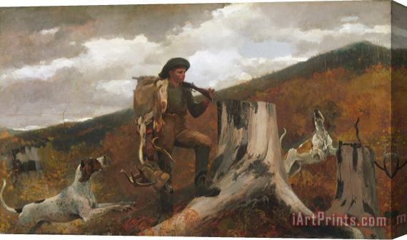 Winslow Homer Winslow Homer A Huntsman And Dogs Stretched Canvas Print / Canvas Art