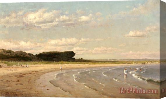 Worthington Whittredge Second Beach, Newport Stretched Canvas Painting / Canvas Art