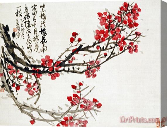 Wu Changshi Plum Blossoms Stretched Canvas Print / Canvas Art