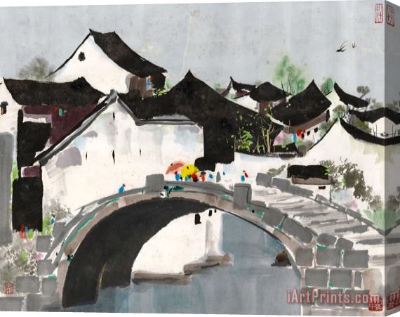 Wu Guanzhong Hometown of Jiangnan Stretched Canvas Print / Canvas Art