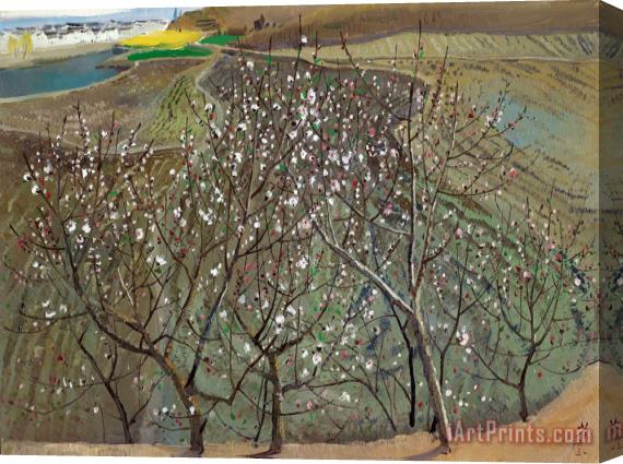 Wu Guanzhong Peach Blossoms, 1963 Stretched Canvas Print / Canvas Art
