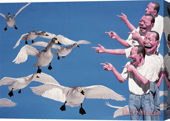 Yue Minjun Big Swans Planche No. 16 Stretched Canvas Print / Canvas Art