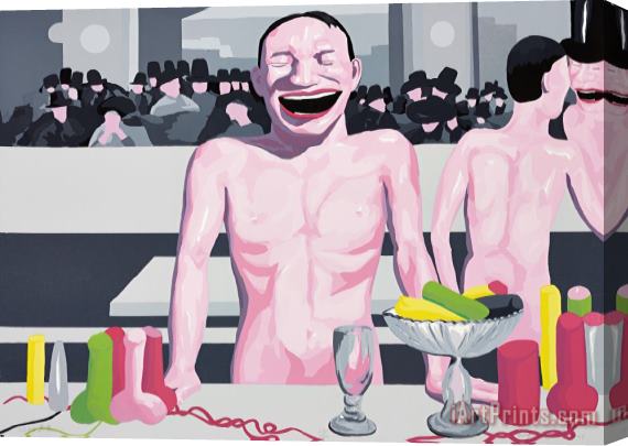 Yue Minjun You're So Manet, 2001 Stretched Canvas Print / Canvas Art