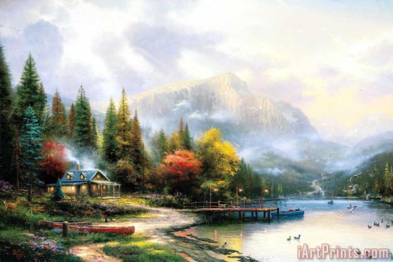 Thomas Kinkade The End of a Perfect Day Iii painting - The End of a ...