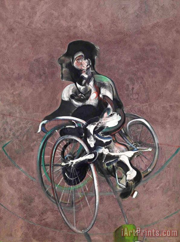 Francis Bacon Portrait of George Dyer Riding a Bicycle, 1966 Art Painting