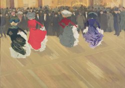 Abel-Truchet Women Dancing the Can Can painting